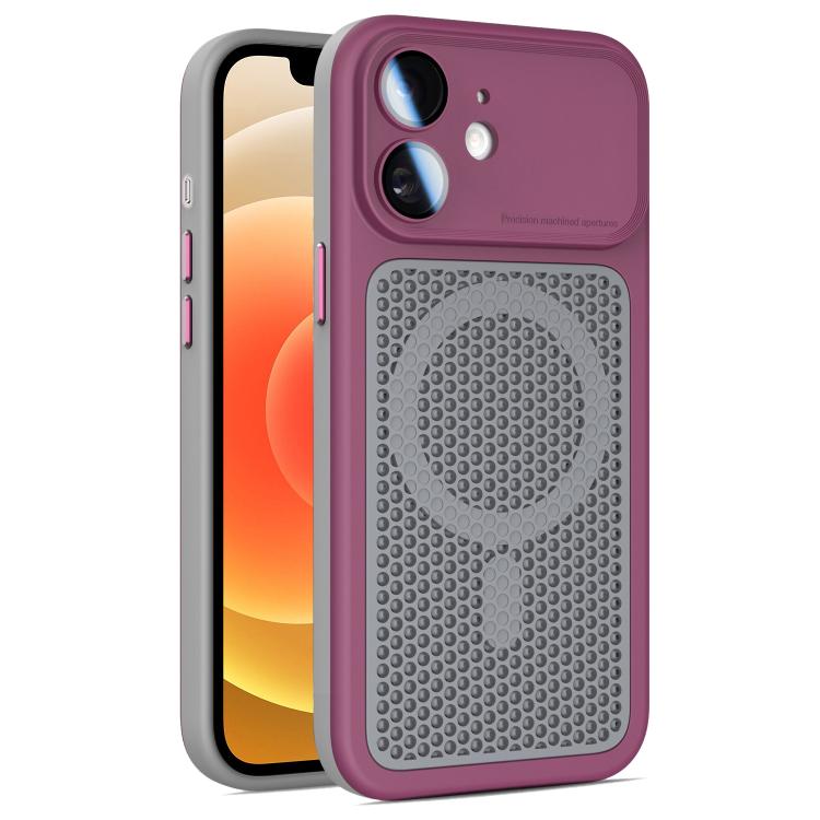 Armor Shield Mesh Cooling Magnetic Phone Case with Lens Film, For iPhone 12, For iPhone 12 Pro Max, For iPhone 12 Pro