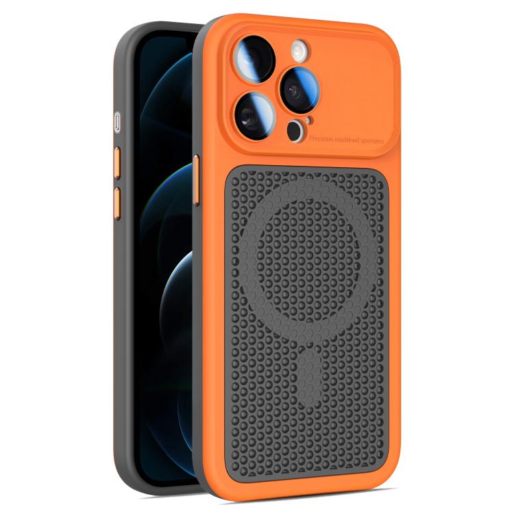 Armor Shield Mesh Cooling Magnetic Phone Case with Lens Film, For iPhone 12, For iPhone 12 Pro Max, For iPhone 12 Pro