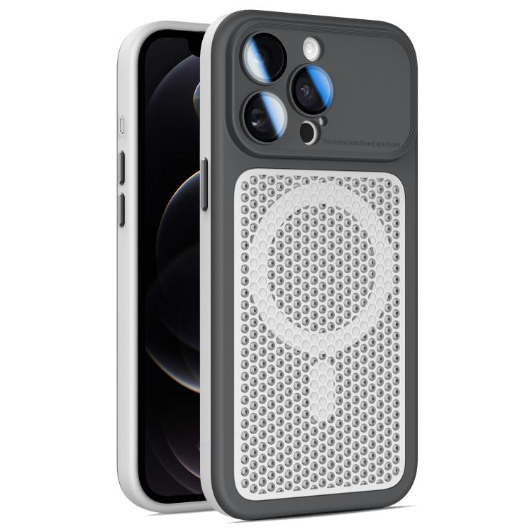 Armor Shield Mesh Cooling Magnetic Phone Case with Lens Film, For iPhone 12, For iPhone 12 Pro Max, For iPhone 12 Pro