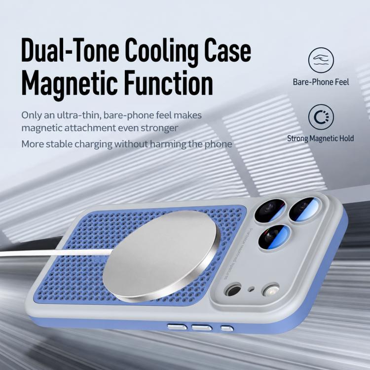 Armor Shield Mesh Cooling Magnetic Phone Case with Lens Film, For iPhone 14 Pro, For iPhone 14 Pro Max, For iPhone 13 Pro Max, For iPhone 13 Pro