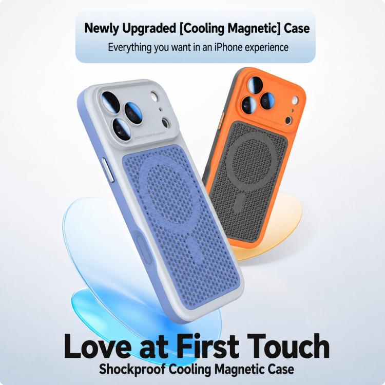 Armor Shield Mesh Cooling Magnetic Phone Case with Lens Film, For iPhone 12, For iPhone 12 Pro Max, For iPhone 12 Pro