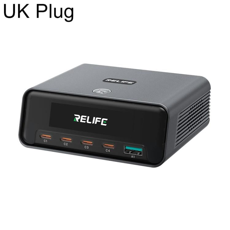 RELIFE Q8 165W GaN Intelligent Multi-Port Digital Display Charger, EU Plug, AU Plug, UK Plug, US Plug