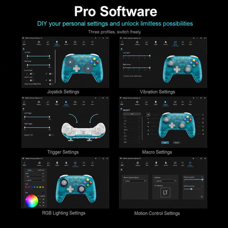 8BitDo TMR Joystick Dual Trigger Tri-Mode Wireless Gaming Controller