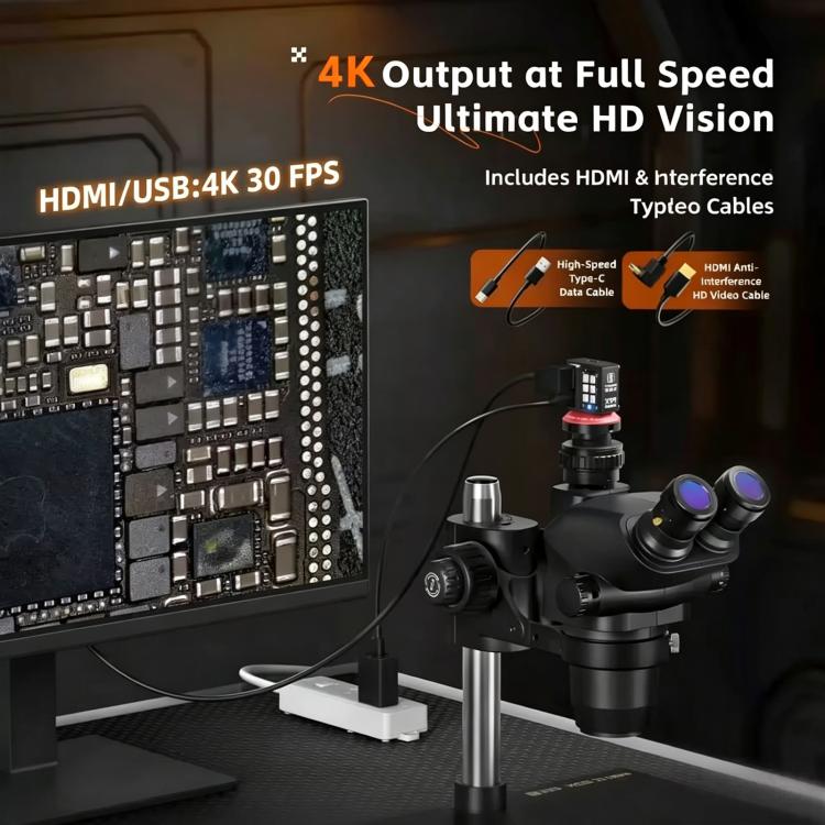 YCS X99 4K 8MP Microscope Camera – Sony CMOS, HDMI + Type-C, C/CS Mount