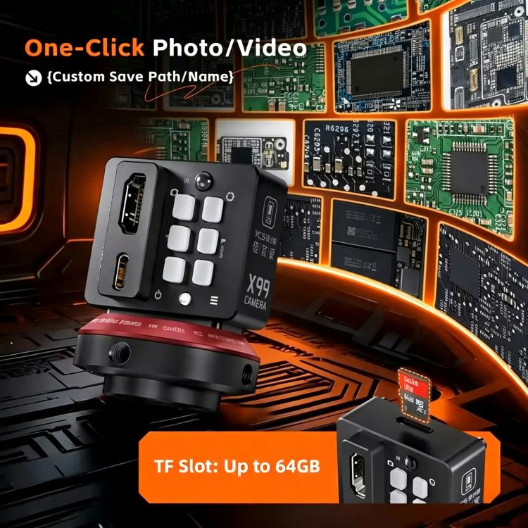 YCS X99 4K 8MP Microscope Camera – Sony CMOS, HDMI + Type-C, C/CS Mount