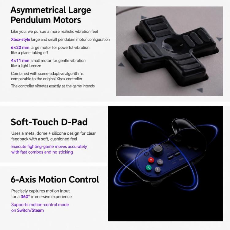 8BitDo Pro 3 Wireless Controller – TMR Joysticks, Dual Triggers, Charging Dock