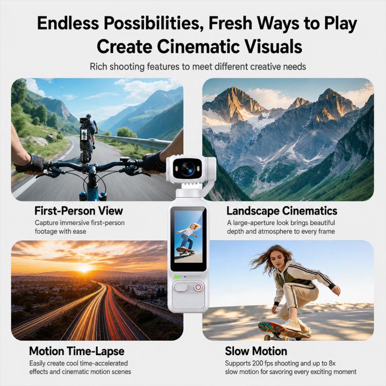 LK-032 Pocket Vlog Camera – 1080P, 180° Rotating Lens, 1.97″ HD Screen