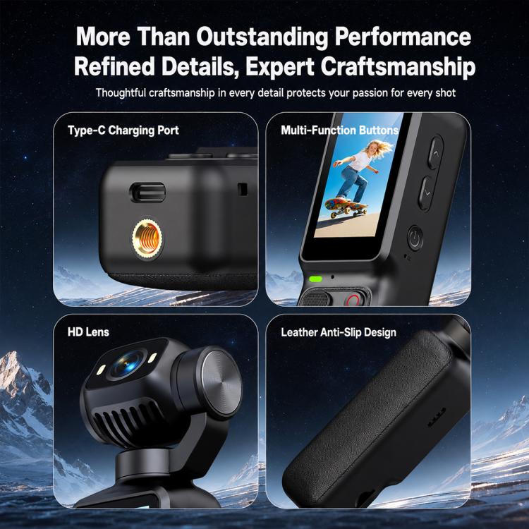LK-032 Pocket Vlog Camera – 1080P, 180° Rotating Lens, 1.97″ HD Screen