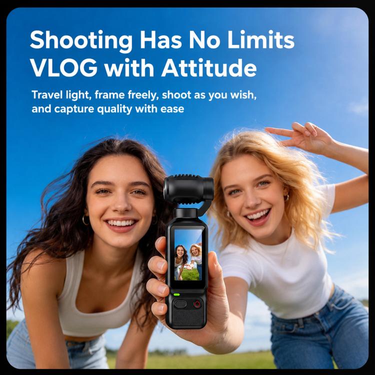 LK-032 Pocket Vlog Camera – 1080P, 180° Rotating Lens, 1.97″ HD Screen