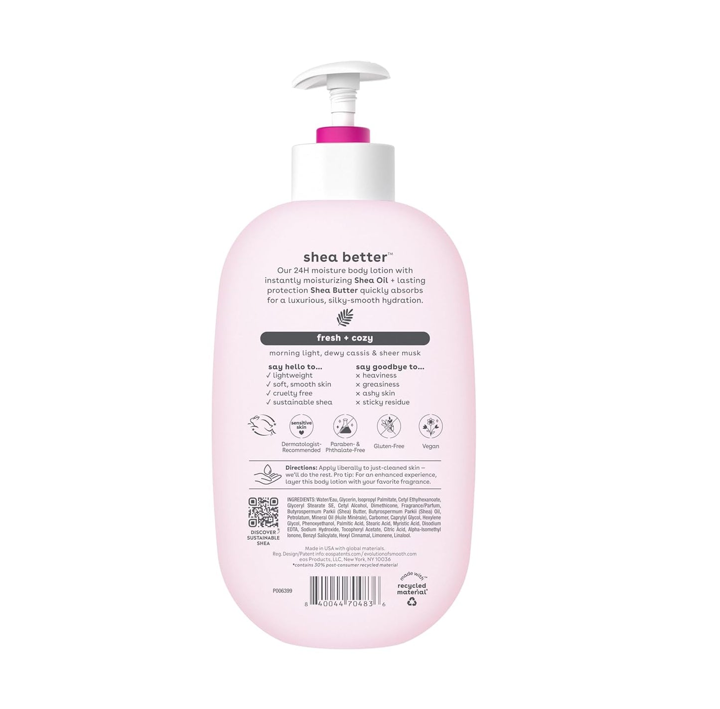 EOS Shea Better 24H Body Lotion - Fresh + Cozy