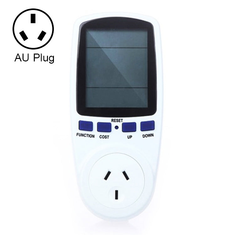 AC 240V 50Hz Max 10A LCD Display Power Meter Energy Watt Amps Volt Electricity Usage Monitor Analyzer, AU Plug, AC 240V  AU Plug