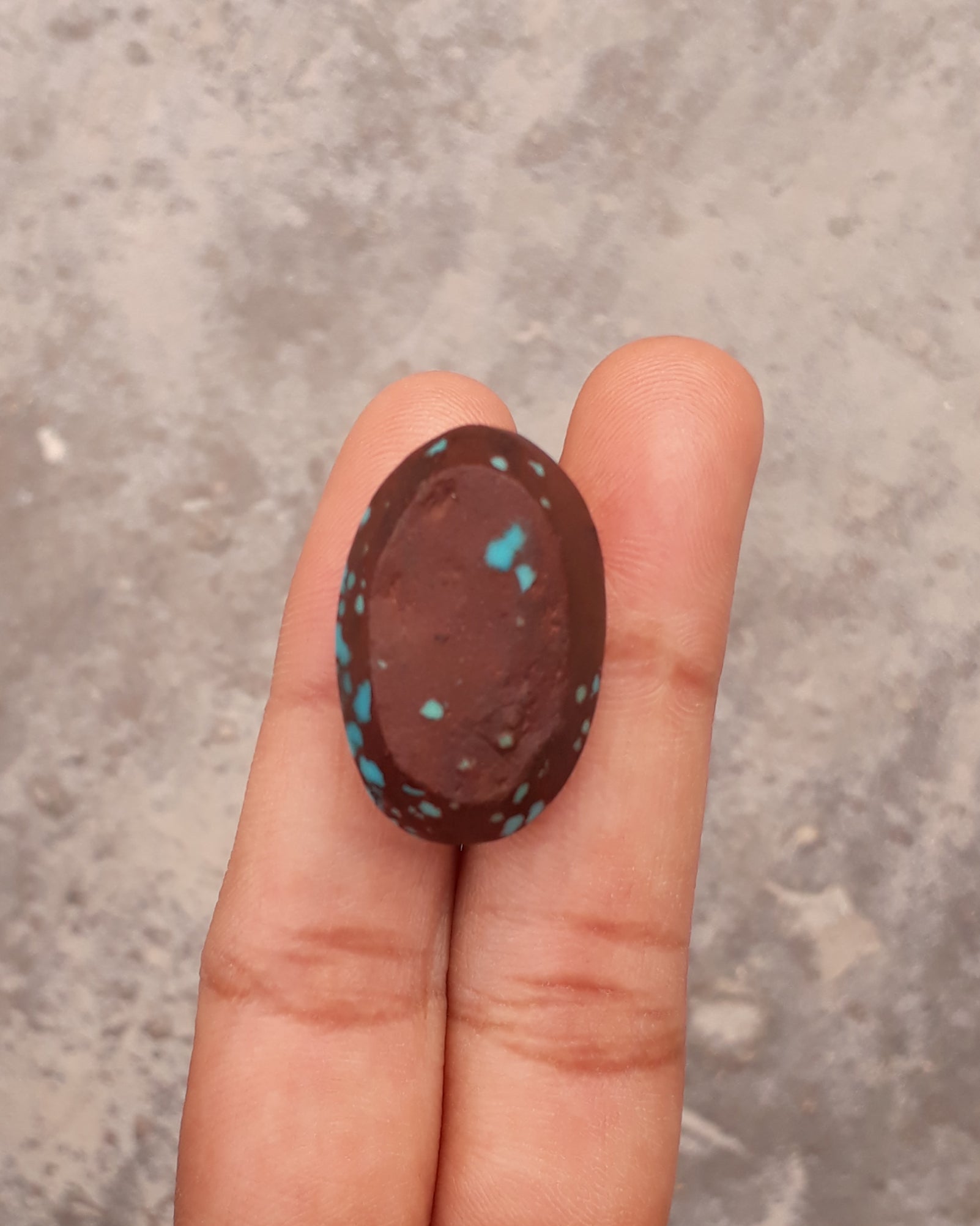 Natural Certified Egyptian Turquoise - Misri Feroza - 37.6Ct- 26x18mm