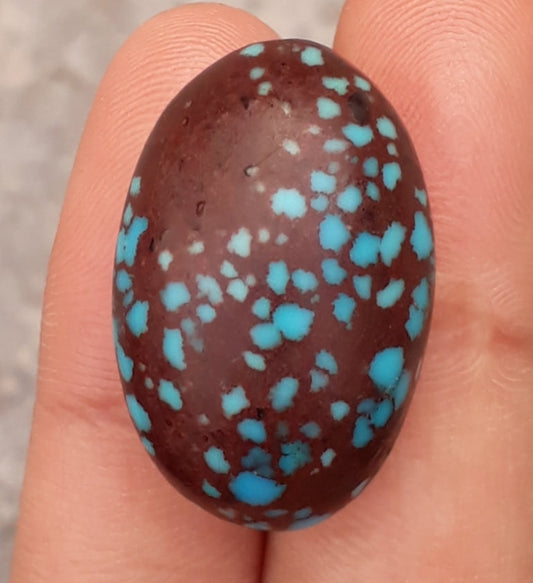 Natural Certified Egyptian Turquoise - Misri Feroza - 37.6Ct- 26x18mm