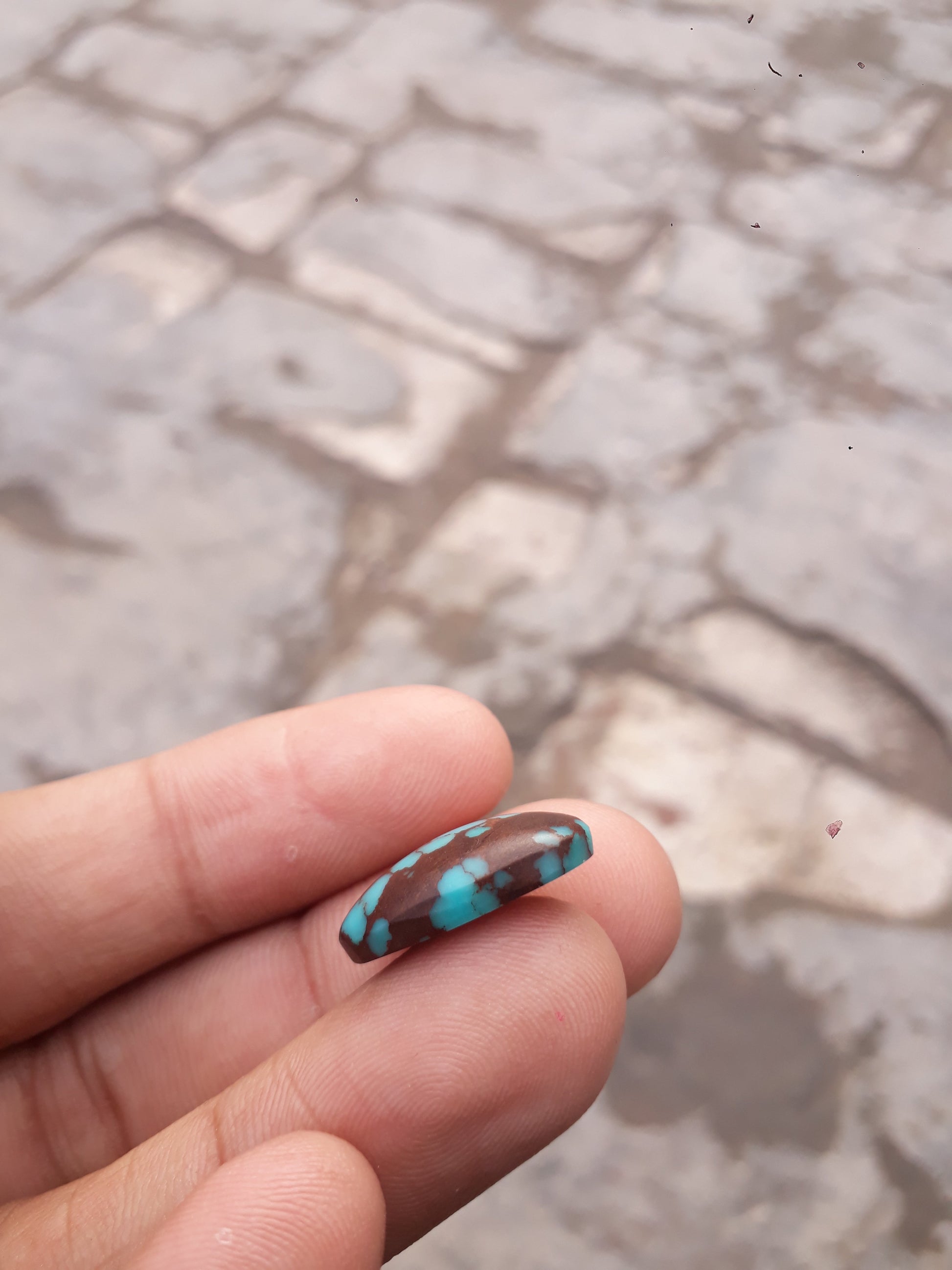 Natural Certified Egyptian Turquoise - Misri Feroza - 8.4Ct- 20x12mm