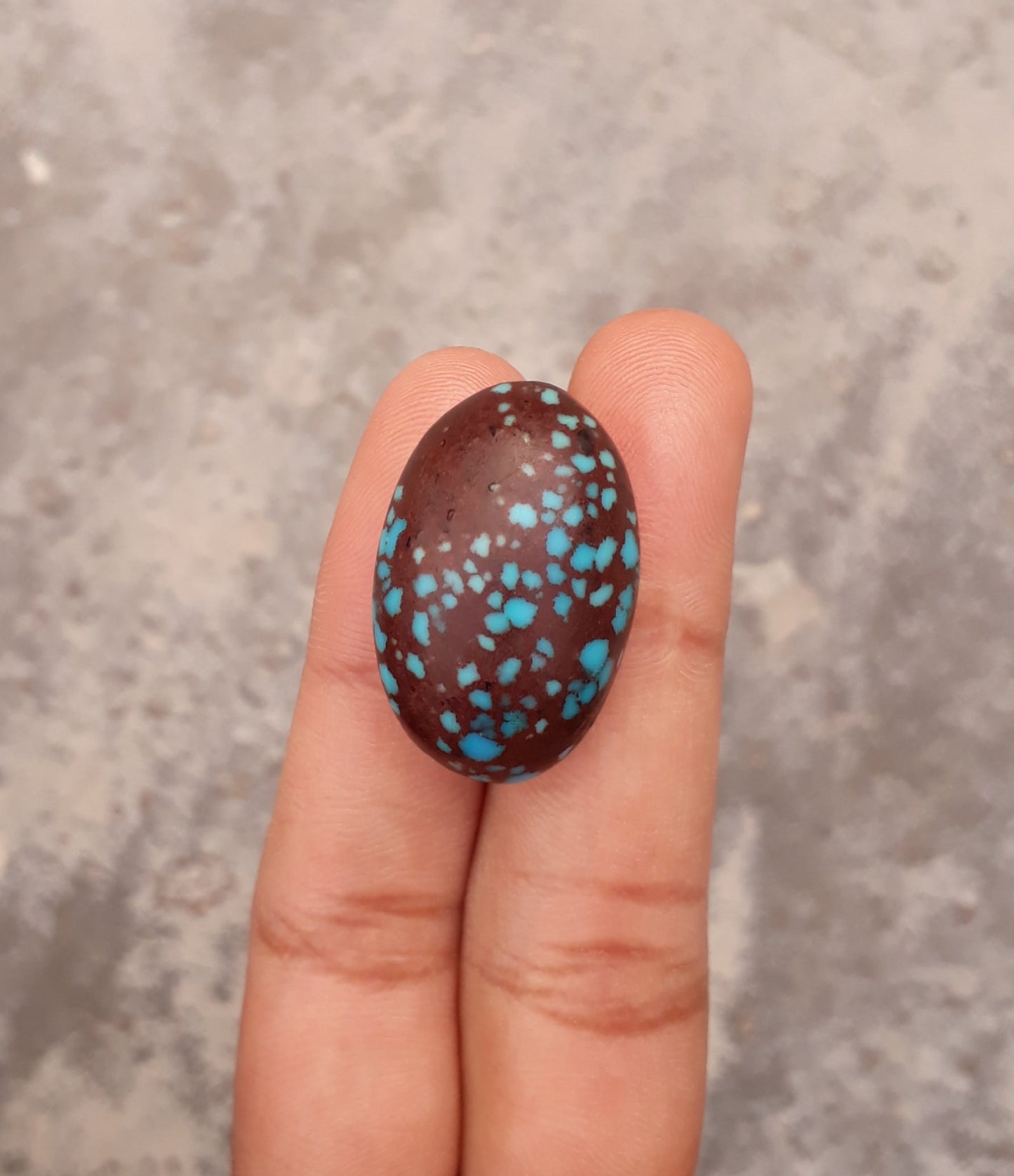 Natural Certified Egyptian Turquoise - Misri Feroza - 37.6Ct- 26x18mm