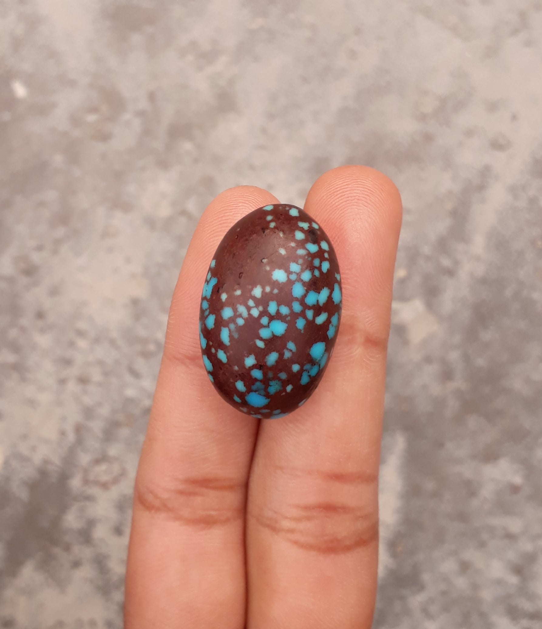 Natural Certified Egyptian Turquoise - Misri Feroza - 37.6Ct- 26x18mm