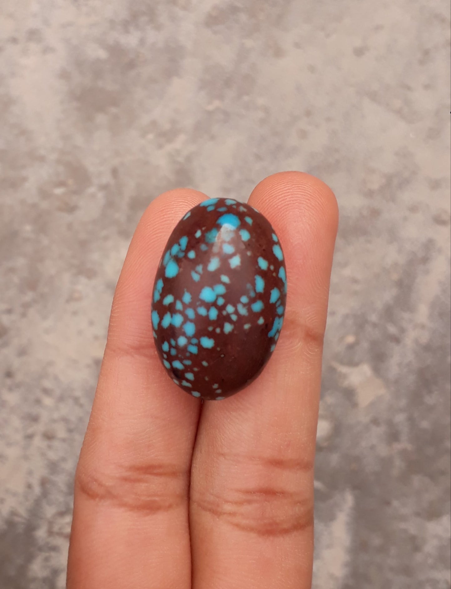 Natural Certified Egyptian Turquoise - Misri Feroza - 37.6Ct- 26x18mm