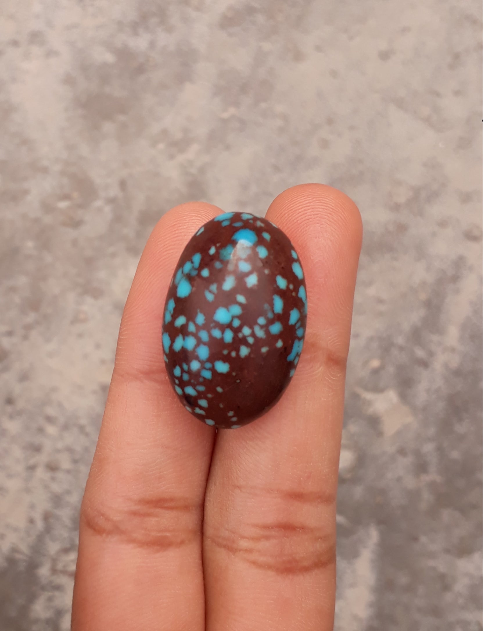 Natural Certified Egyptian Turquoise - Misri Feroza - 37.6Ct- 26x18mm