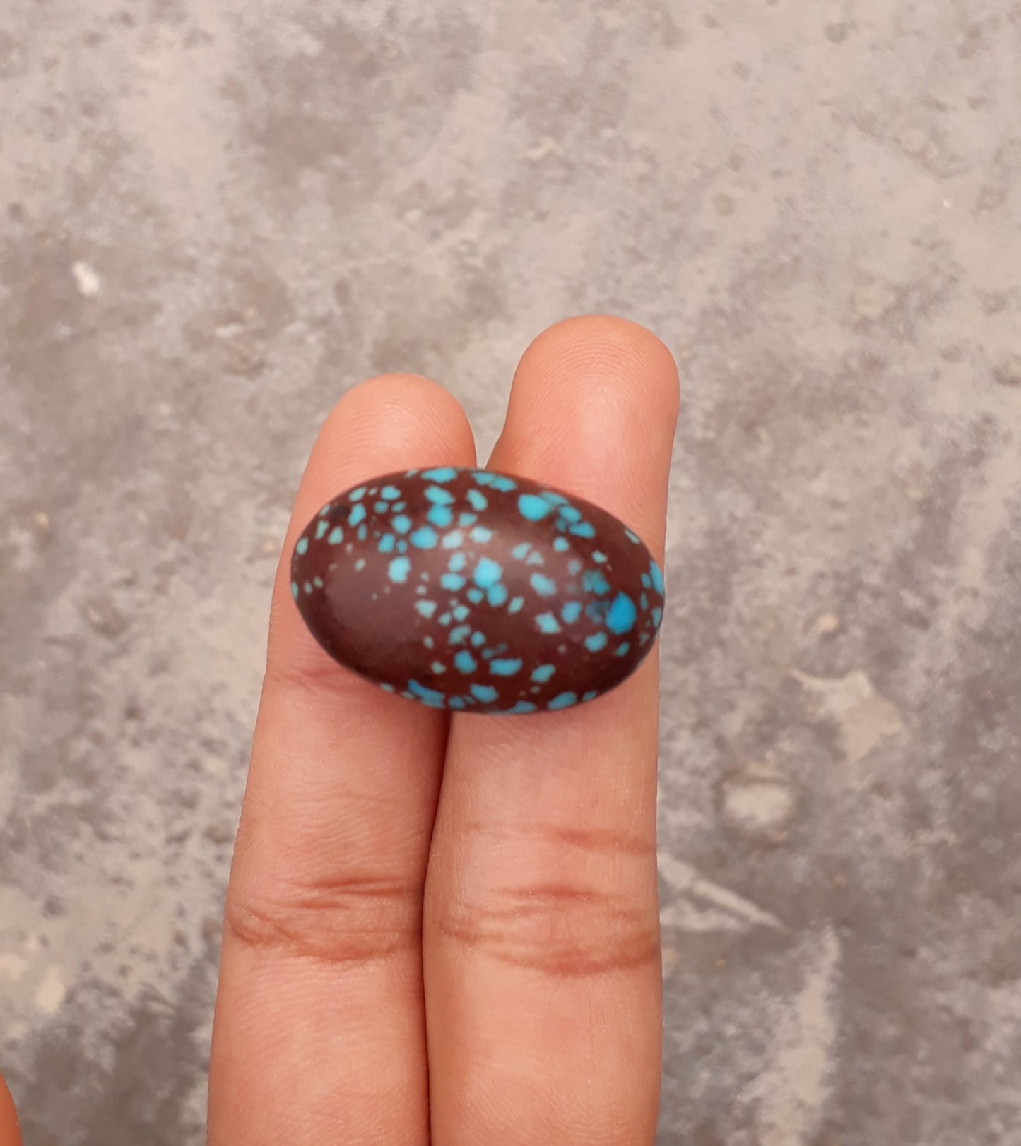 Natural Certified Egyptian Turquoise - Misri Feroza - 37.6Ct- 26x18mm