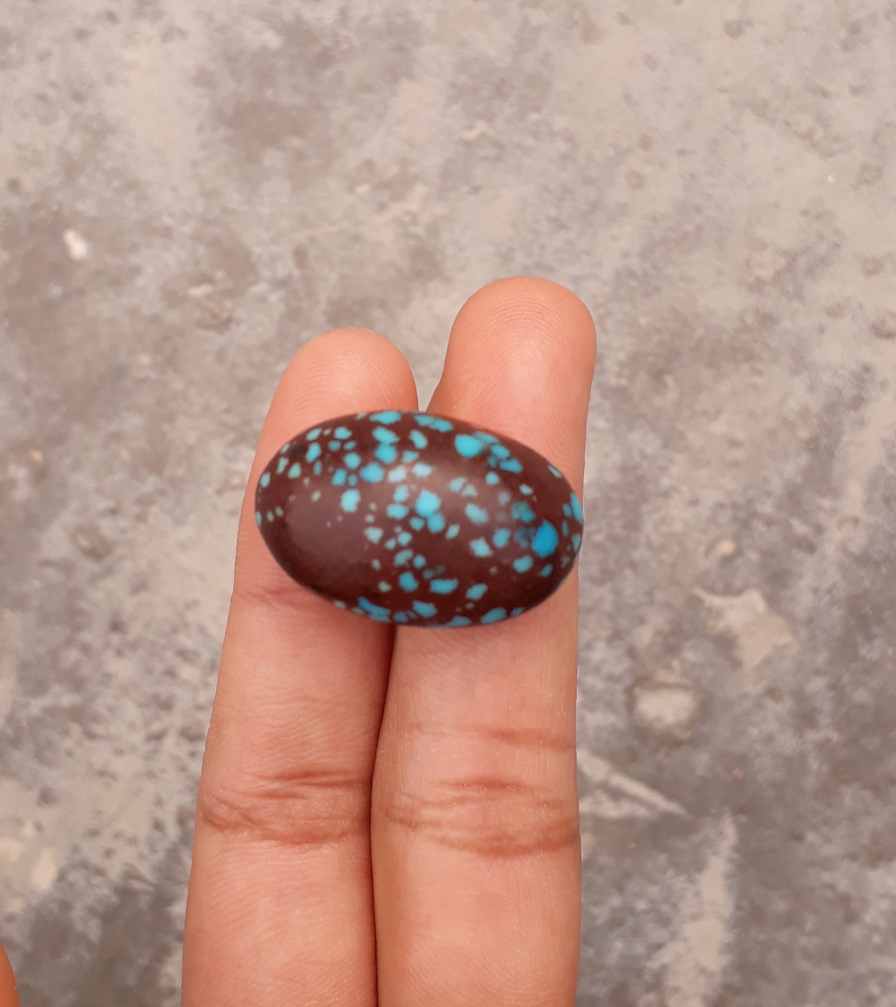 Natural Certified Egyptian Turquoise - Misri Feroza - 37.6Ct- 26x18mm