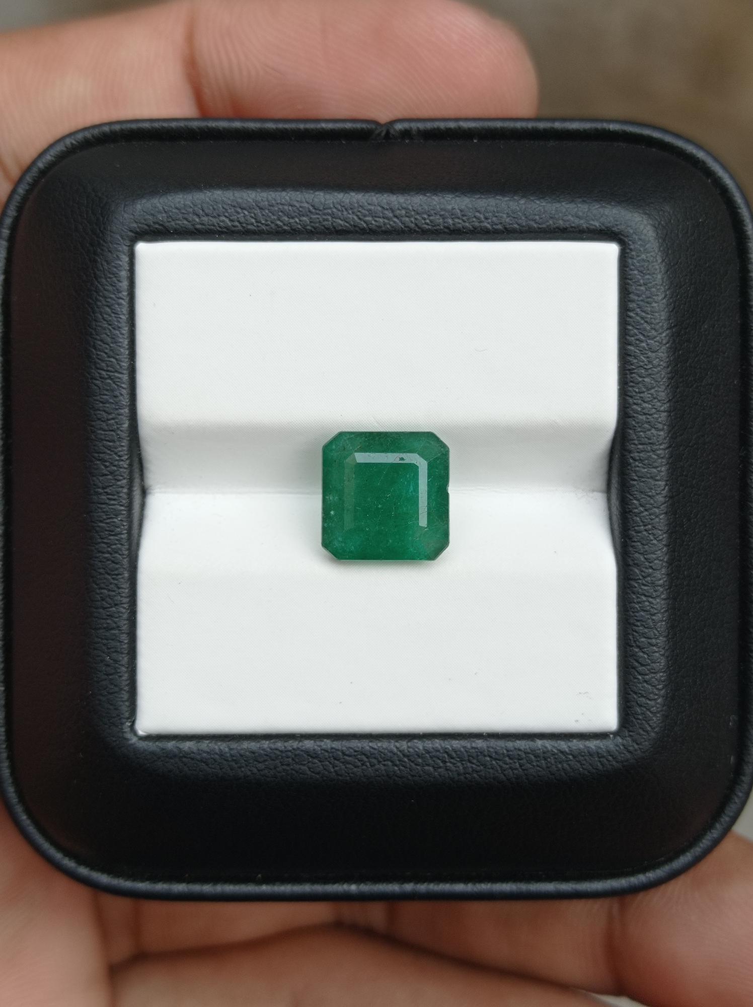 3.60ct Square Cut Emerald for Sale - Budh Ratna - Zamurd - Panna Stone, Pachu Stone, Markat Mani Stone - 9mm