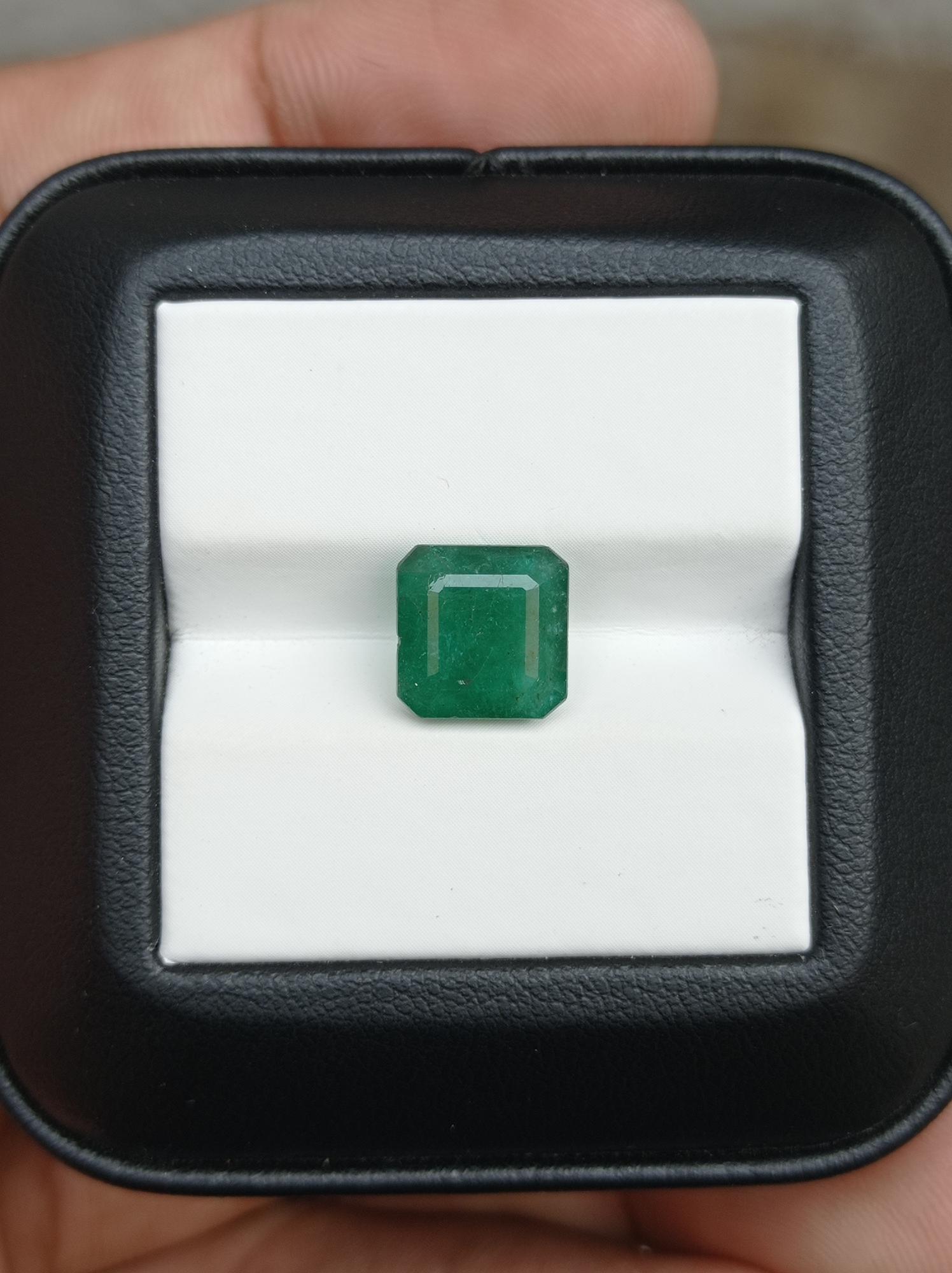 3.60ct Square Cut Emerald for Sale - Budh Ratna - Zamurd - Panna Stone, Pachu Stone, Markat Mani Stone - 9mm