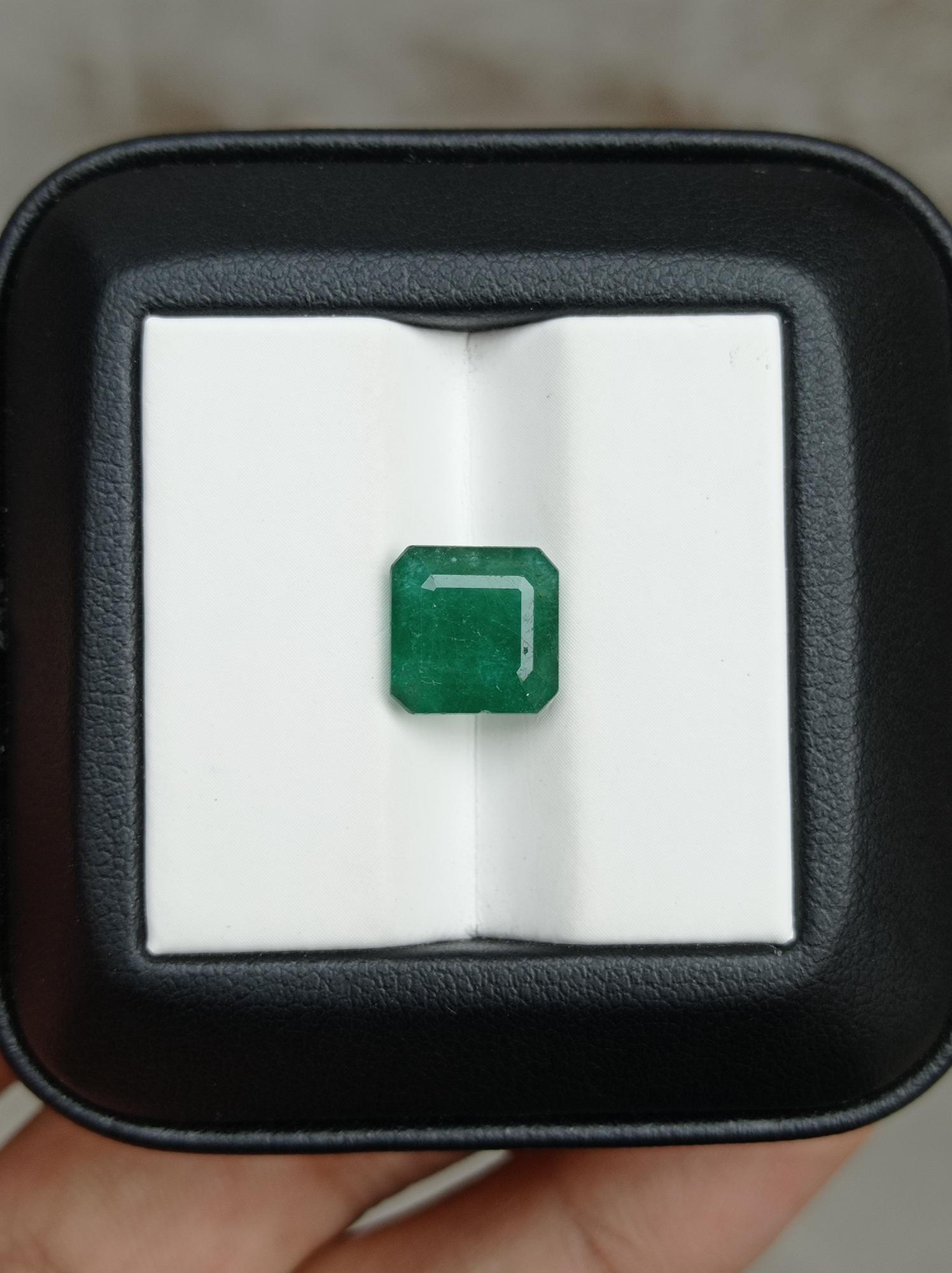 3.60ct Square Cut Emerald for Sale - Budh Ratna - Zamurd - Panna Stone, Pachu Stone, Markat Mani Stone - 9mm