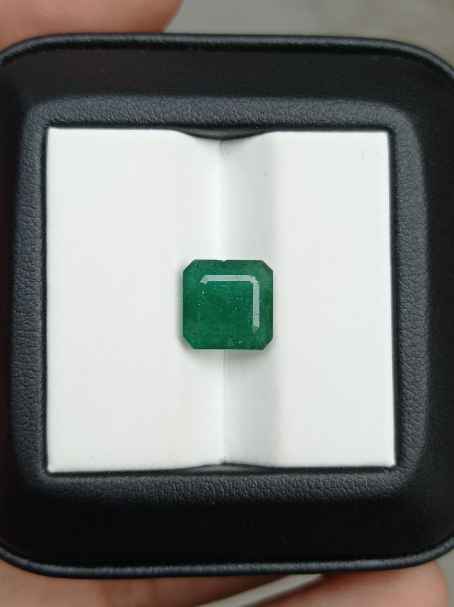 3.60ct Square Cut Emerald for Sale - Budh Ratna - Zamurd - Panna Stone, Pachu Stone, Markat Mani Stone - 9mm