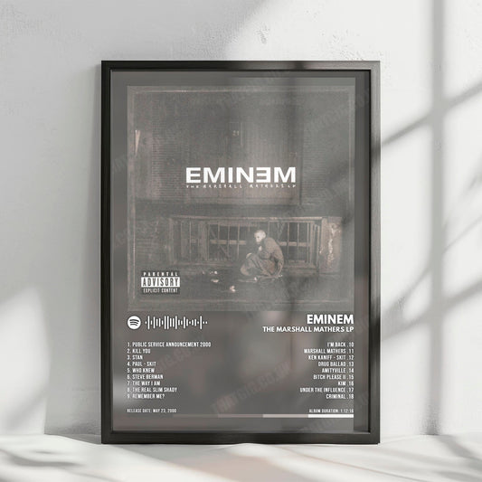 Eminem "The Marshall Mathers LP" Album Cover Poster - with Complete Tracklist