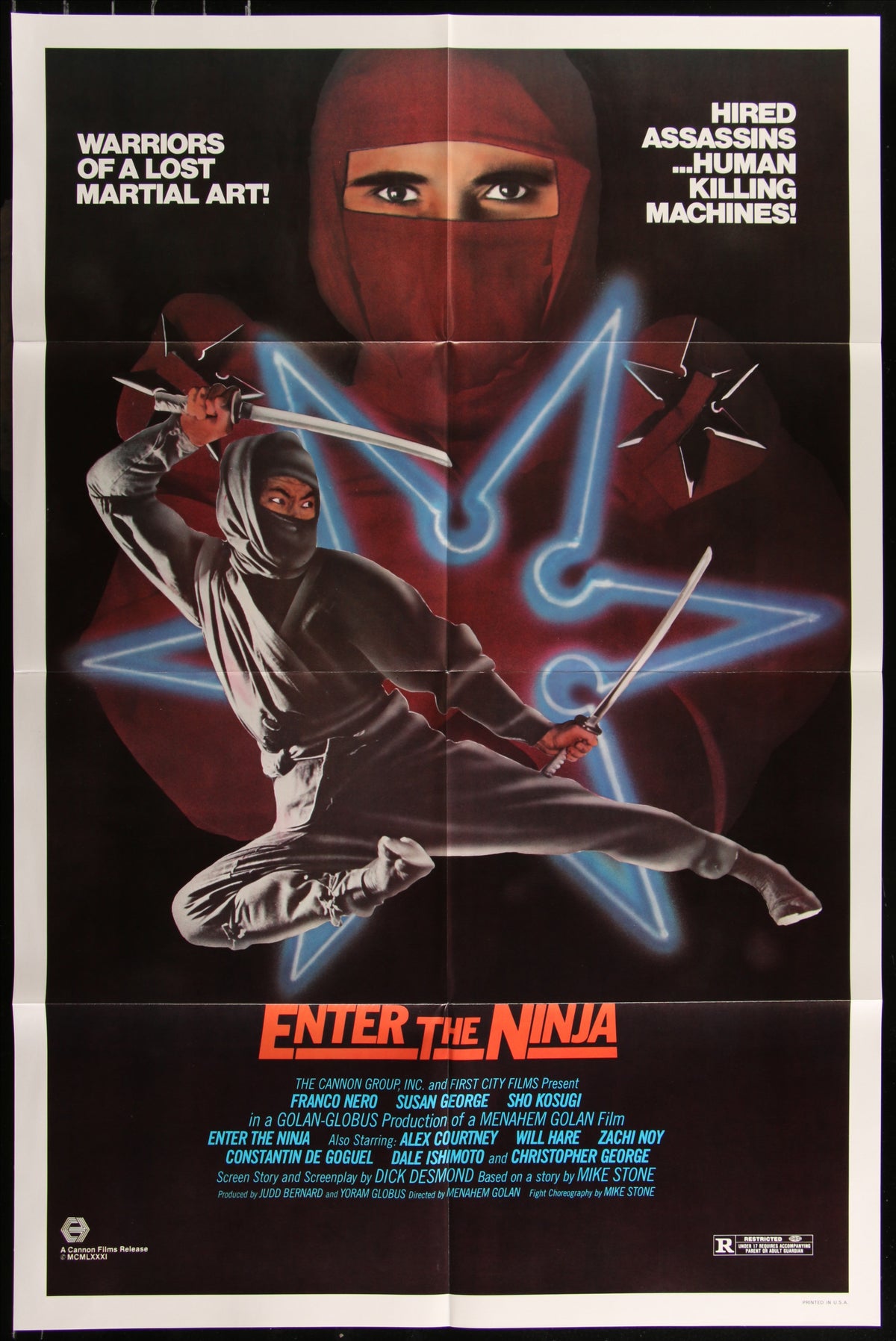 Enter The Ninja (1981) Original US One Sheet Movie Poster 27 x 41