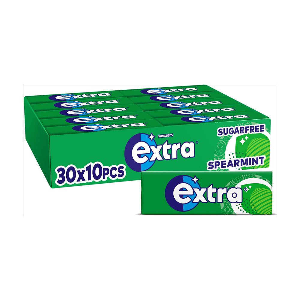 Extra Spearmint Chewing Gum Sugar Free 10 piece (Box of 30)