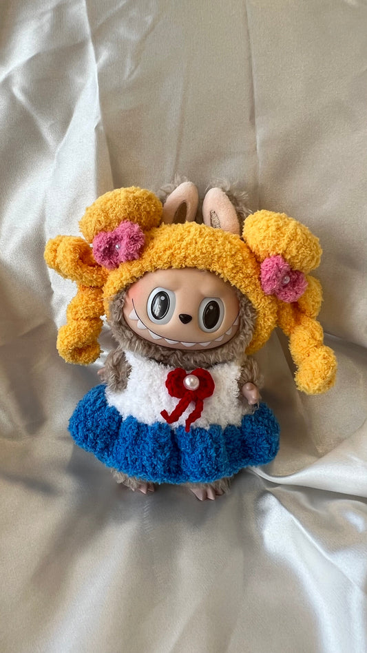 Labubu Magical Sailor Girl Costume Set - Sailor Style Outfit (17cm)