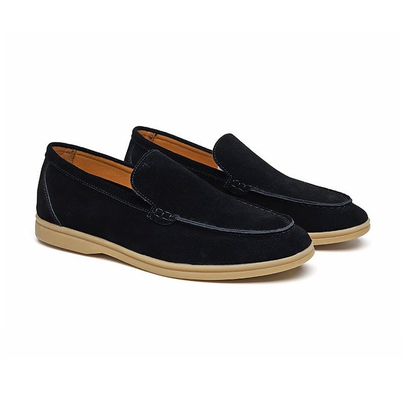 GEONWOO Old Money Suede Loafers