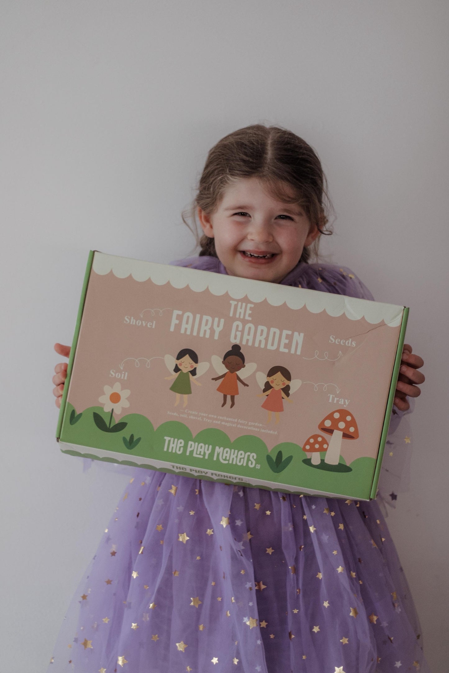 Fairy Gardening Kit for kids | Sensory Play set with Apron,Tray, Shovel, Fairies, Soil & Seeds | The Playmakers Co