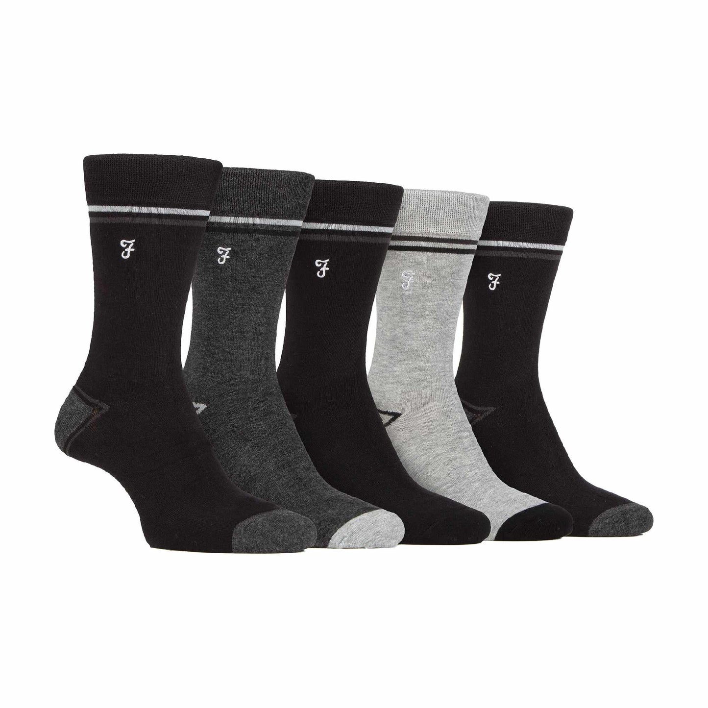 5 Pack Mens Bamboo Bright Striped Patterned Socks