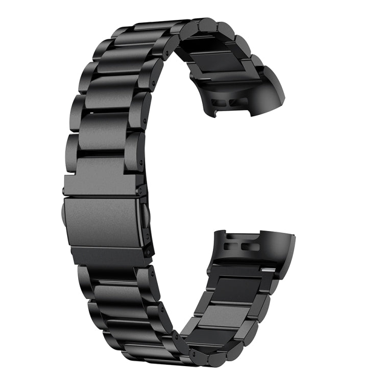 Three Beads Slingshot Buckle Solid Stainless Steel Watch Band for Fitbit Charge 4, Three Beads for Fitbit Charge 4