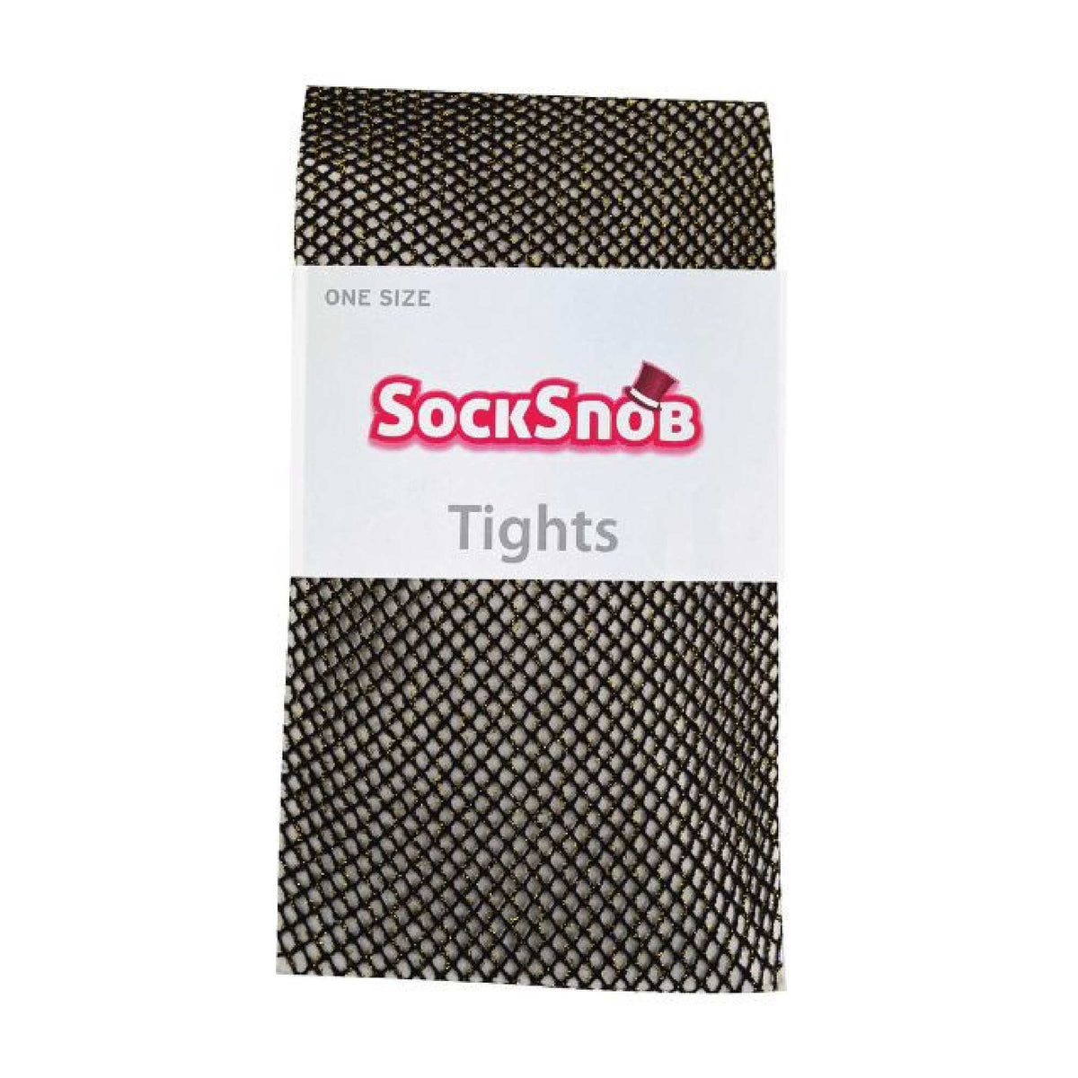 1 Pack Ladies Fishnet Tights with Glitter Effect