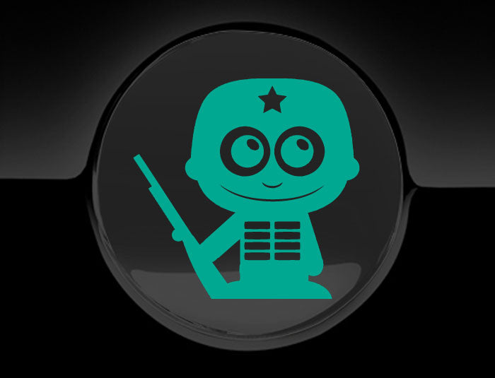 Adorable Soldier Fuel Cap Car Sticker