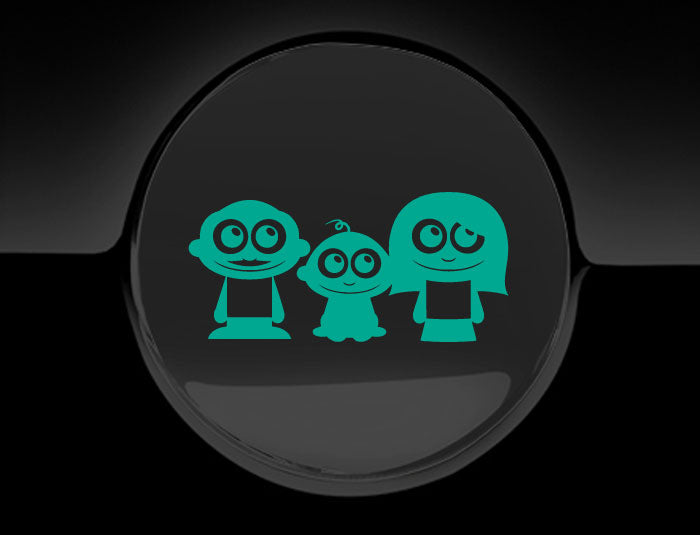 Adorable Family Fuel Cap Car Sticker
