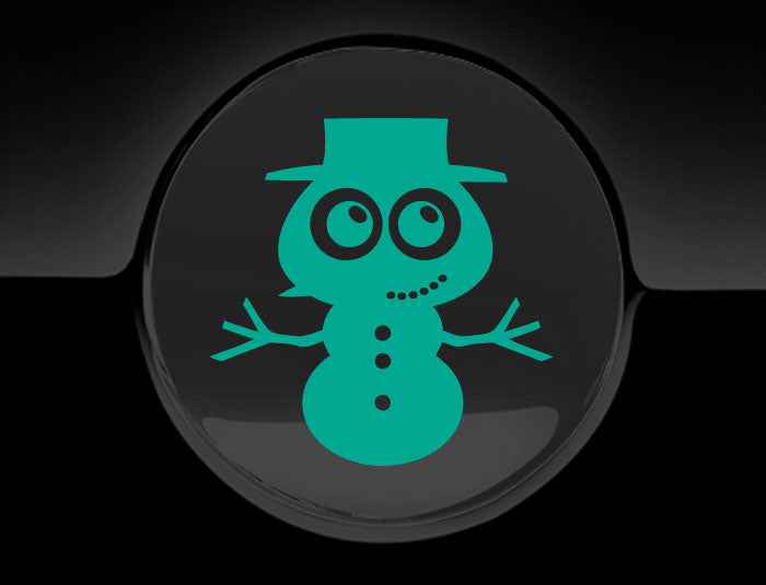 Adorable Snowman Fuel Cap Car Sticker
