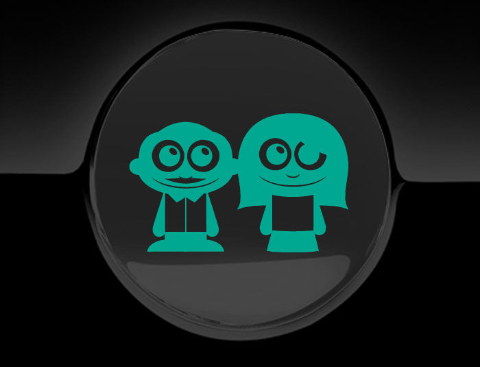 Adorable Parents Fuel Cap Car Sticker