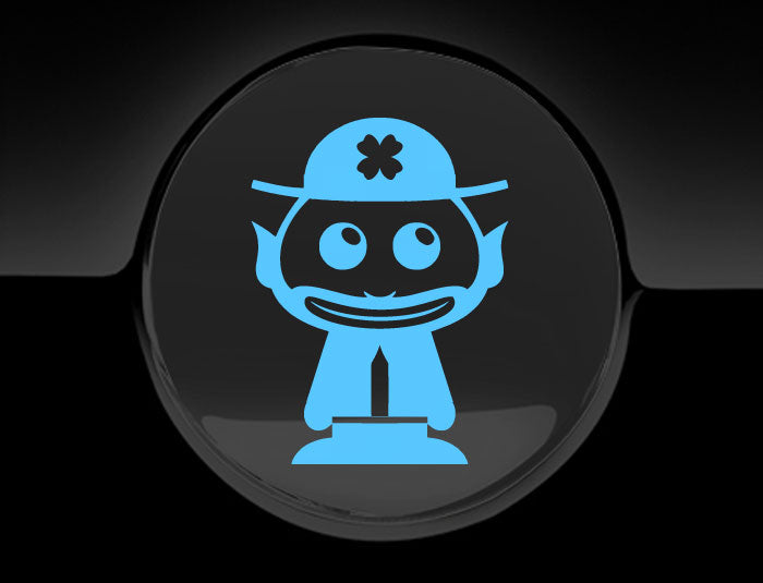 Adorable Leprechaun Fuel Cap Car Sticker