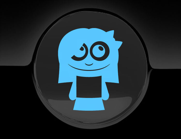 Adorable Girl Fuel Cap Car Sticker