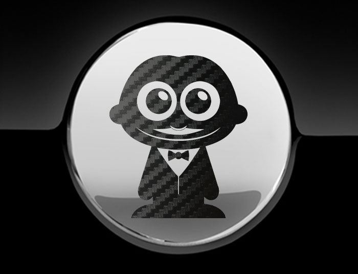 Adorable Waiter Fuel Cap Car Sticker