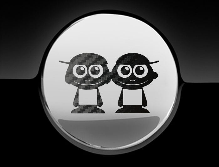 Adorable Boys Fuel Cap Car Sticker