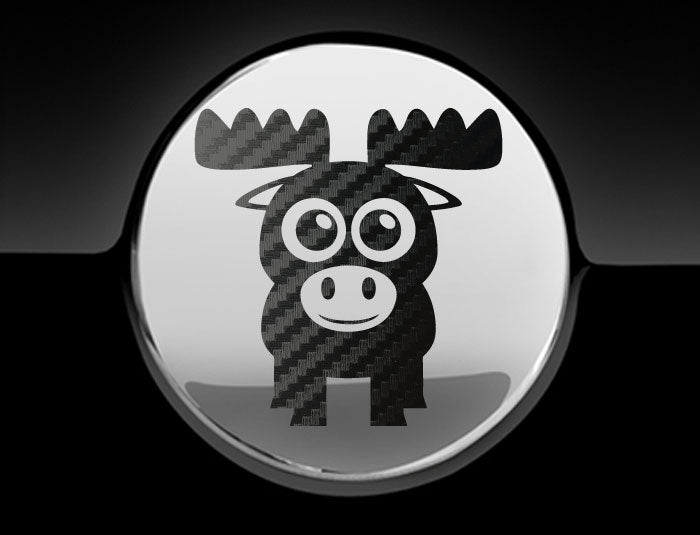 Adorable Moose Fuel Cap Car Sticker