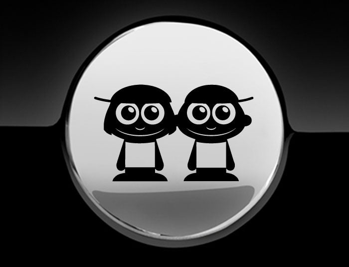 Adorable Boys Fuel Cap Car Sticker