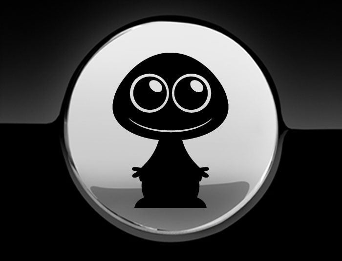 Adorable Alien Fuel Cap Car Sticker