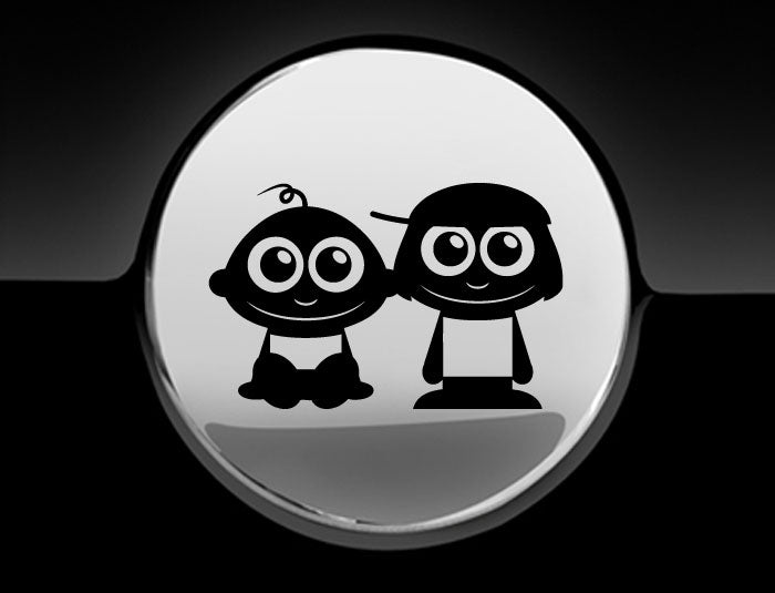 Adorable Children Fuel Cap Car Sticker