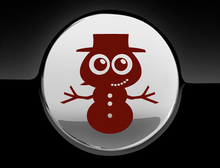 Adorable Snowman Fuel Cap Car Sticker